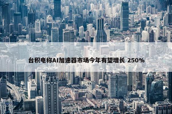 台积电称AI加速器市场今年有望增长 250%